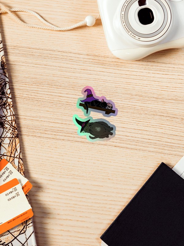 Witchy Cats Holographic Sticker Sheet product image (1)