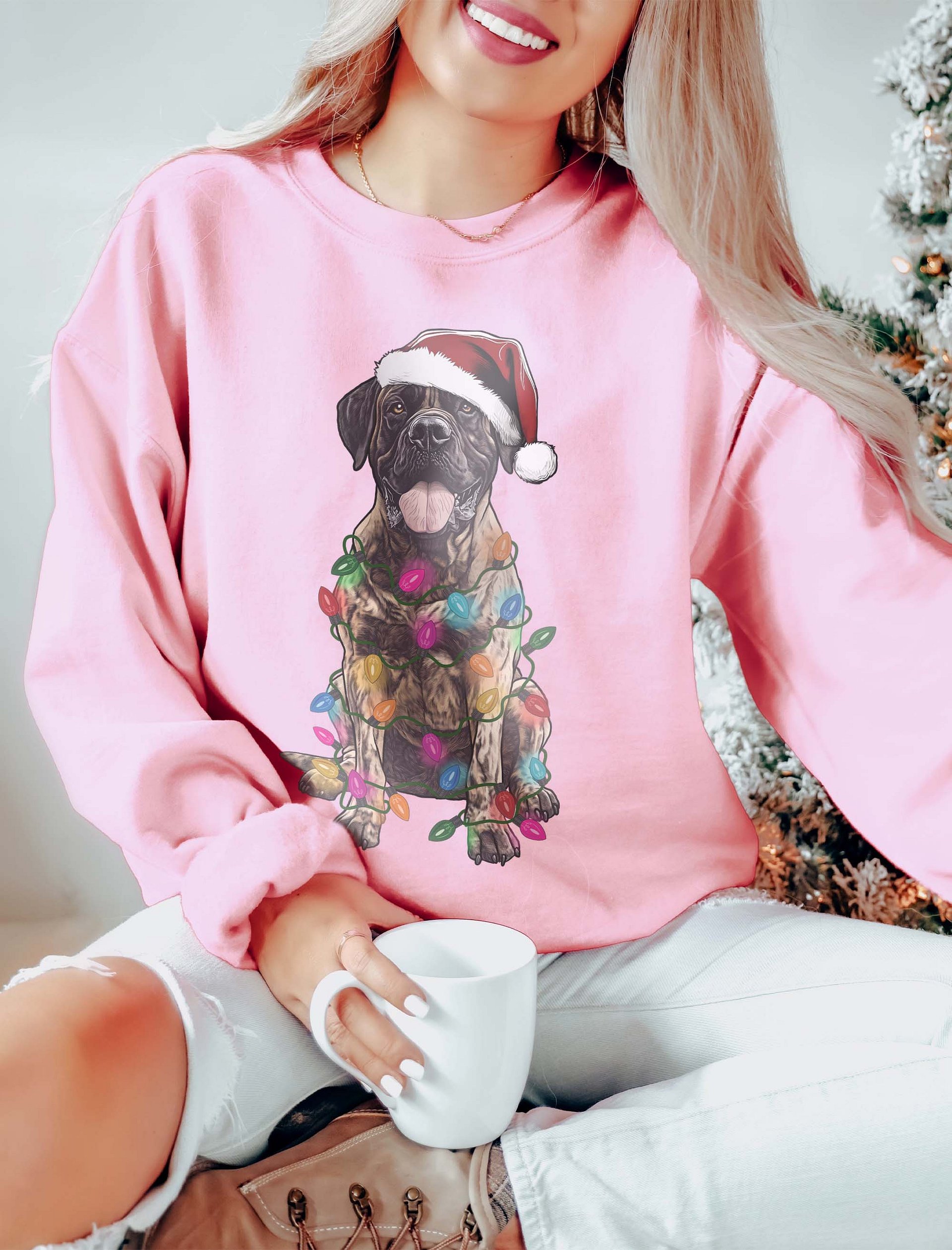 Funny English Mastiff(Brindle) Christmas Sweatshirt product image (15)