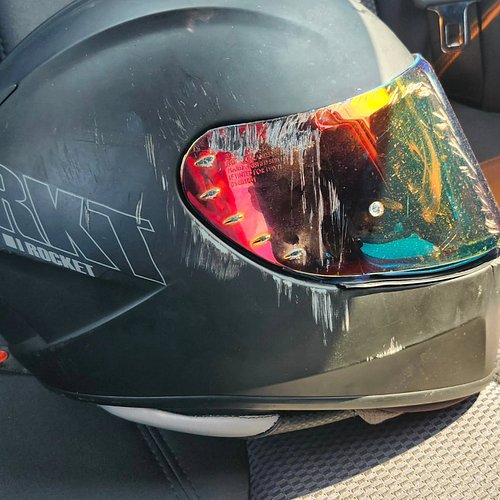 The end of a journey... Luciana, if you can't be fixed, I want you to know that I love you so much.. #motorcycle #accident