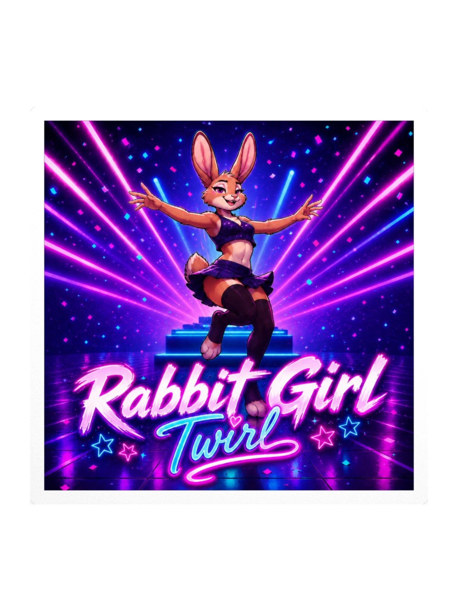 Rabbit Girl Twirl Sticker product image (3)
