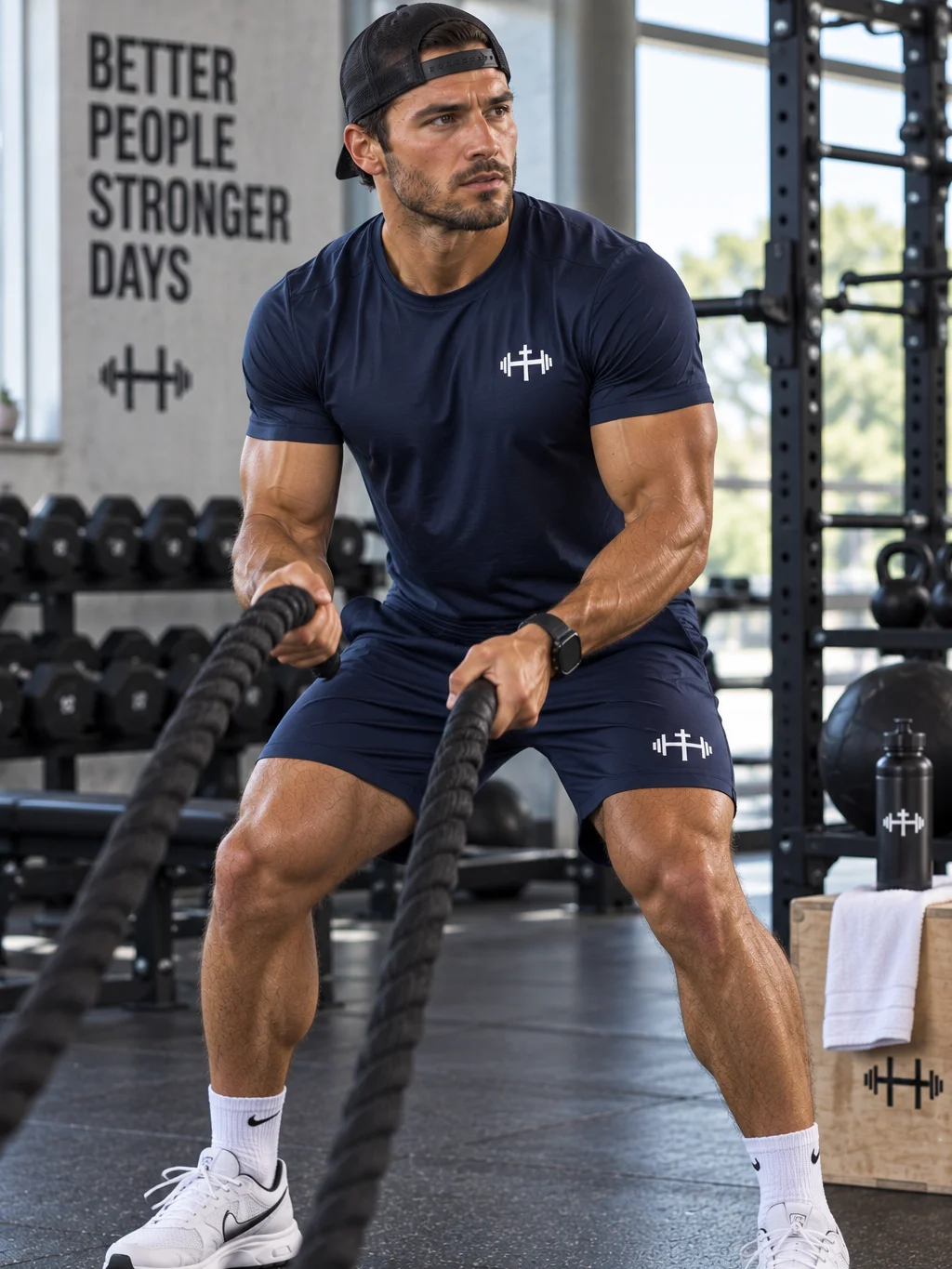 His House Mens Performance Mesh Shorts - Navy by His House
