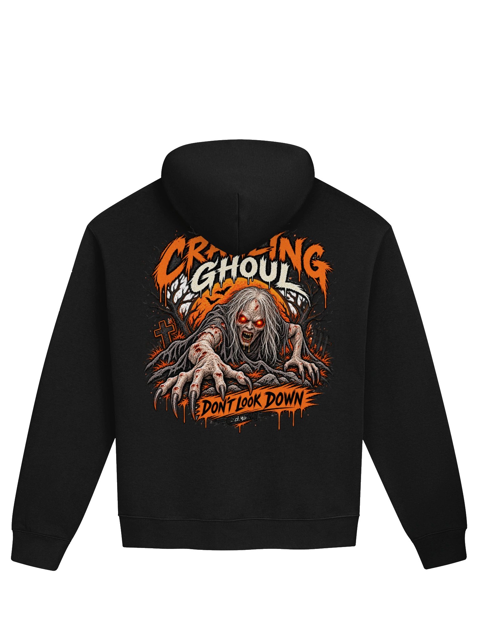 Crawling Ghoul “Don’t Look Down” Halloween Hoodie product image (2)