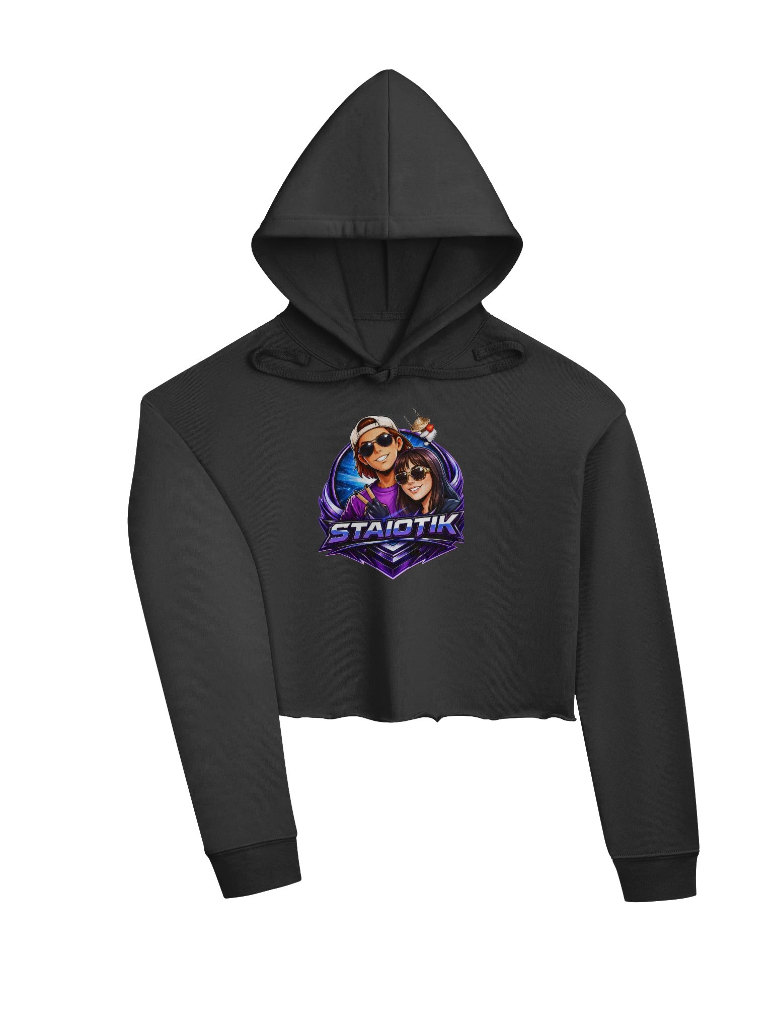 STAIOTIK Neon Crest Cropped Hoodie product image (3)