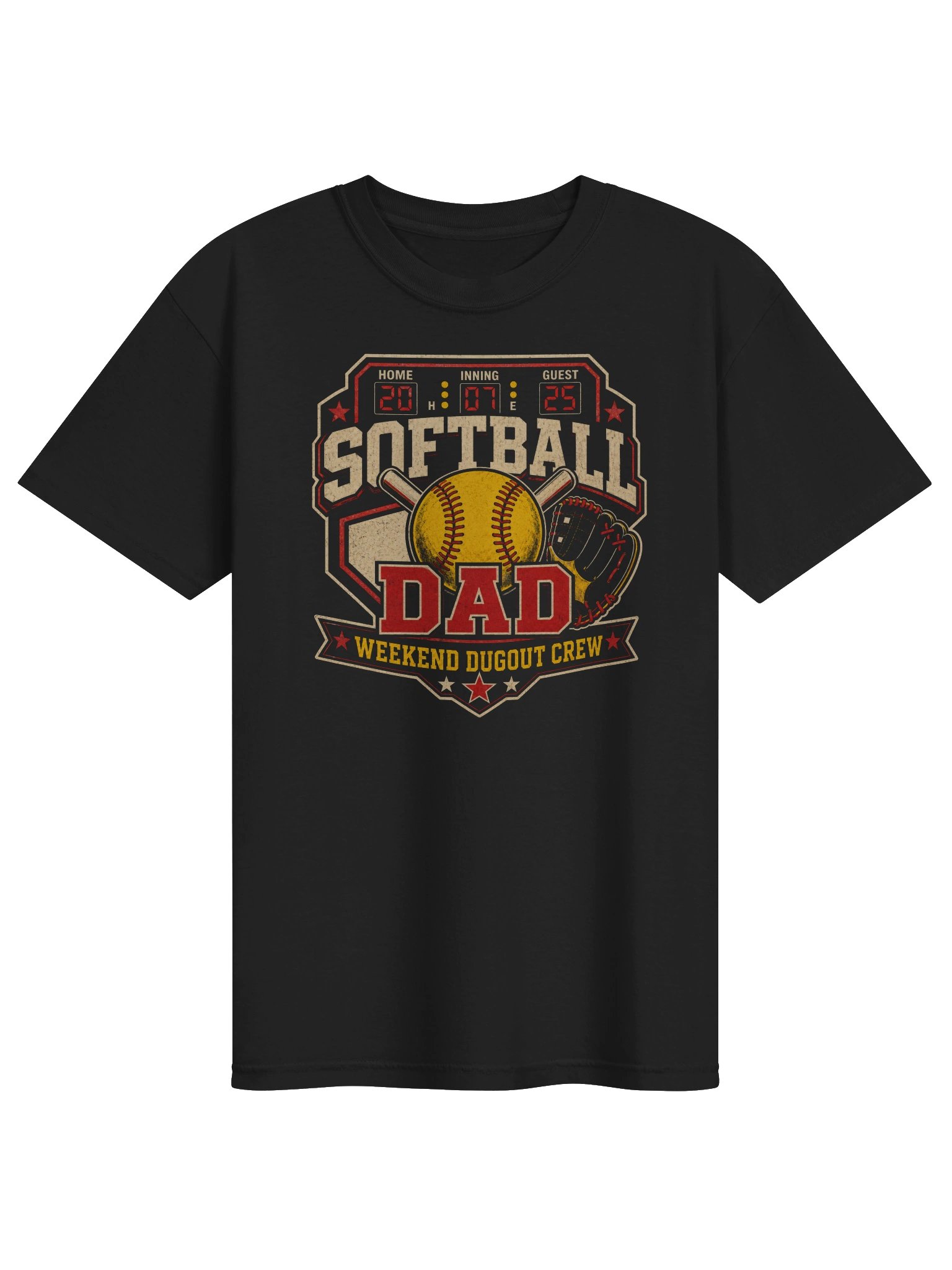 Softball Dad T-Shirt | Bold Weekend Dugout Crew Graphic Tee product image (1)