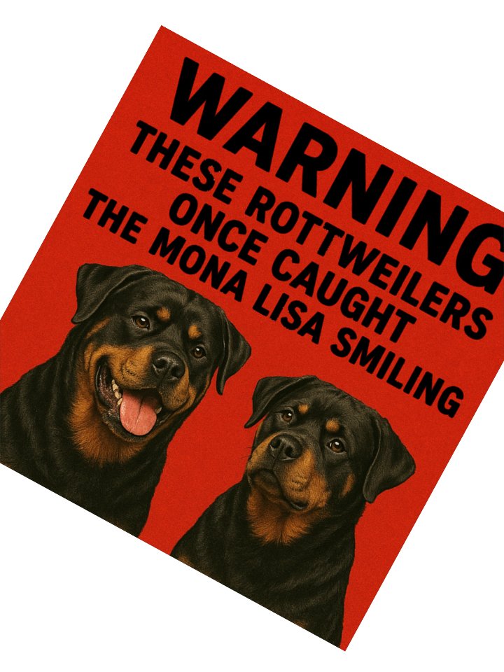 Mona Lisa Smiling Rottweiler Sticker Set product image (5)