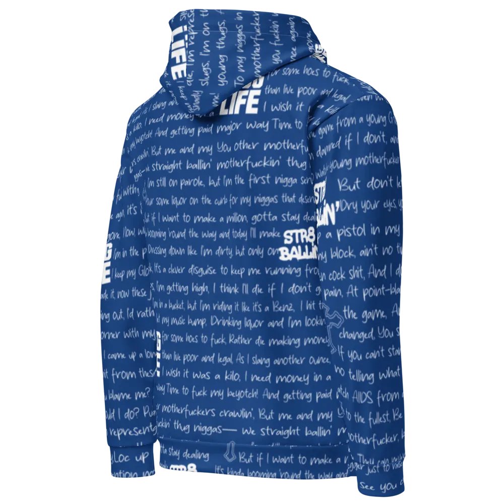 Str8 Ballin' - 2Pac - BLUE - Unisex Hoodie product image (4)