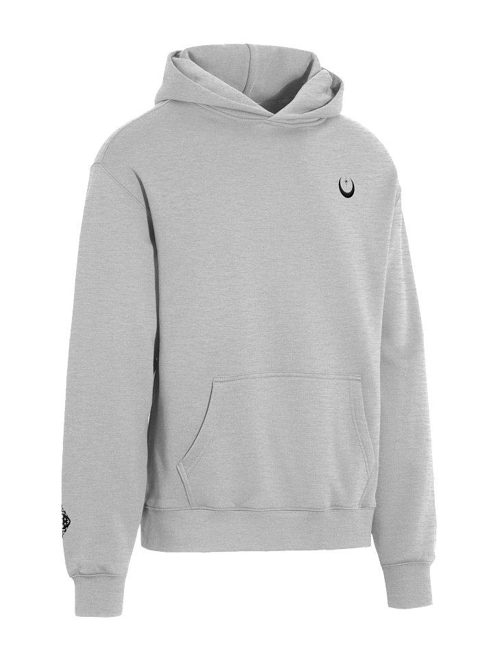 Black Embroidered Moon Unisex Oversized Hoodie product image (2)