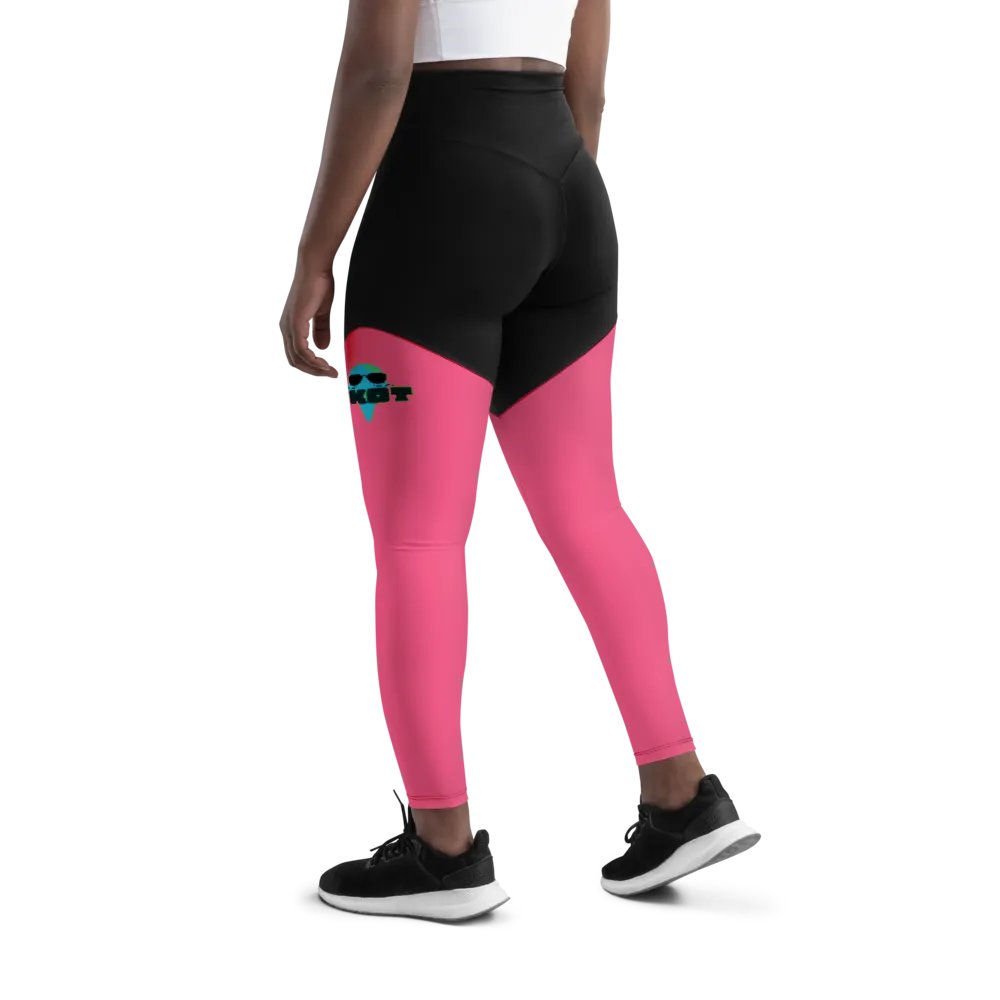 Women's Pink ZKOT Athletic Leggings - Show your Support with Style - Exercise, Fitness, Womenswear product image (9)