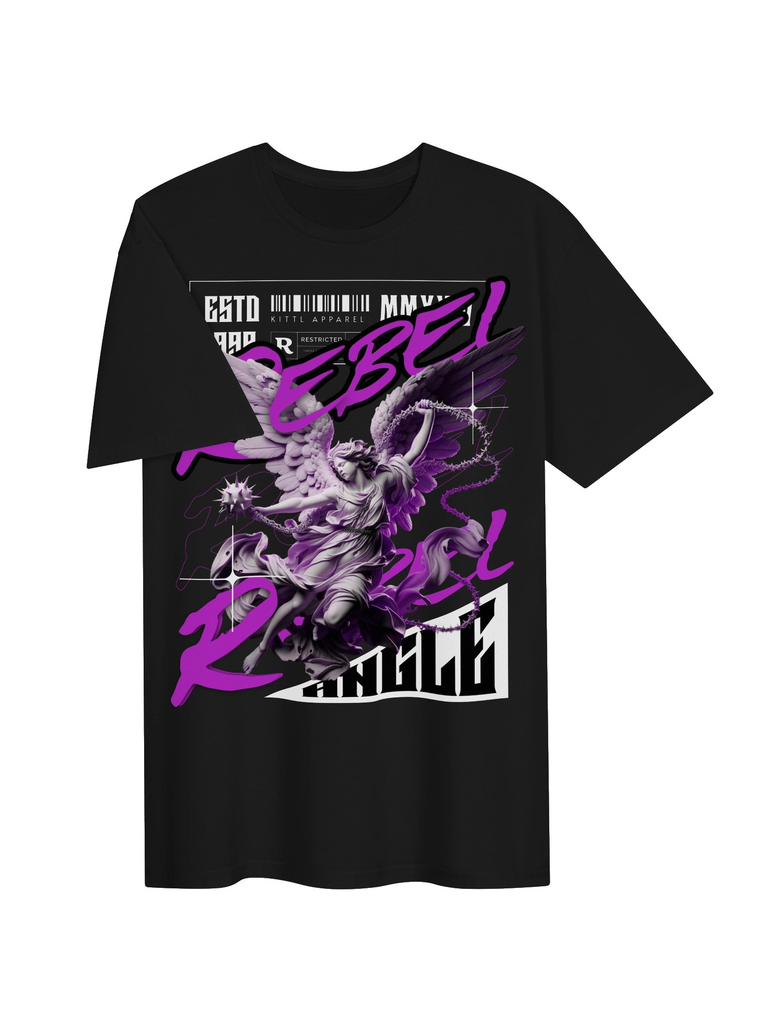 Rebel Angel Statue Graphic Unisex Softstyle T-Shirt product image (2)