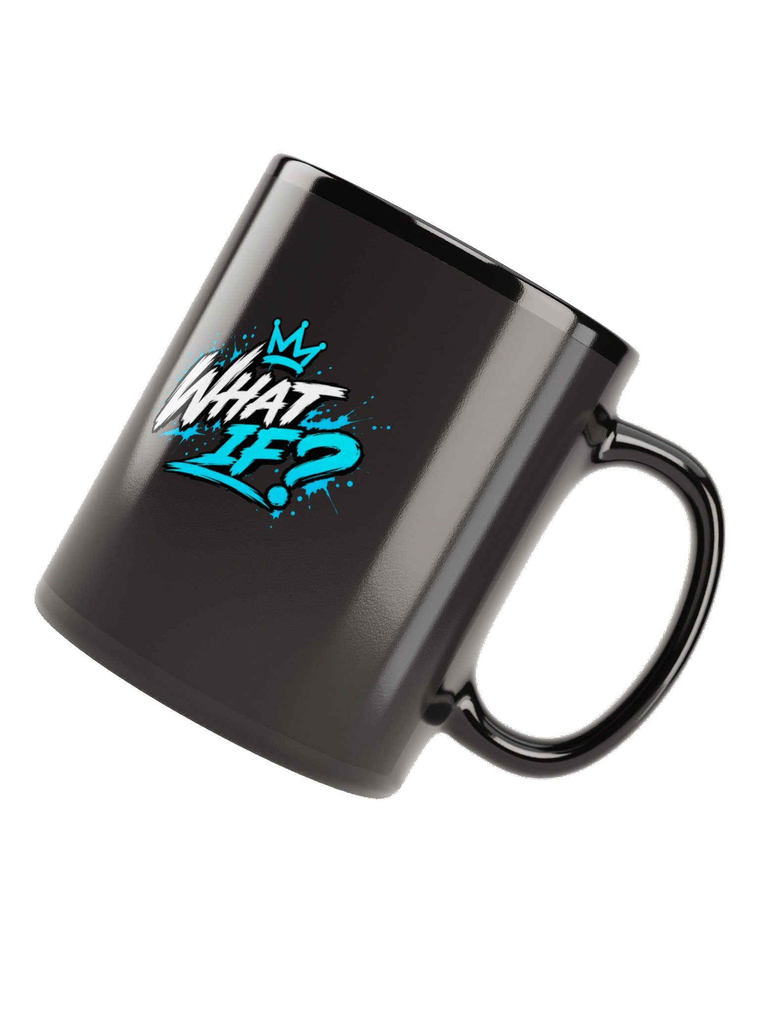 WHAT IF? Black Glossy Mug product image (11)