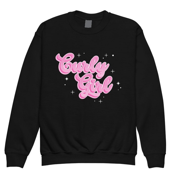 Barbie Pink Curly Girl Crewneck kids) product image (1)