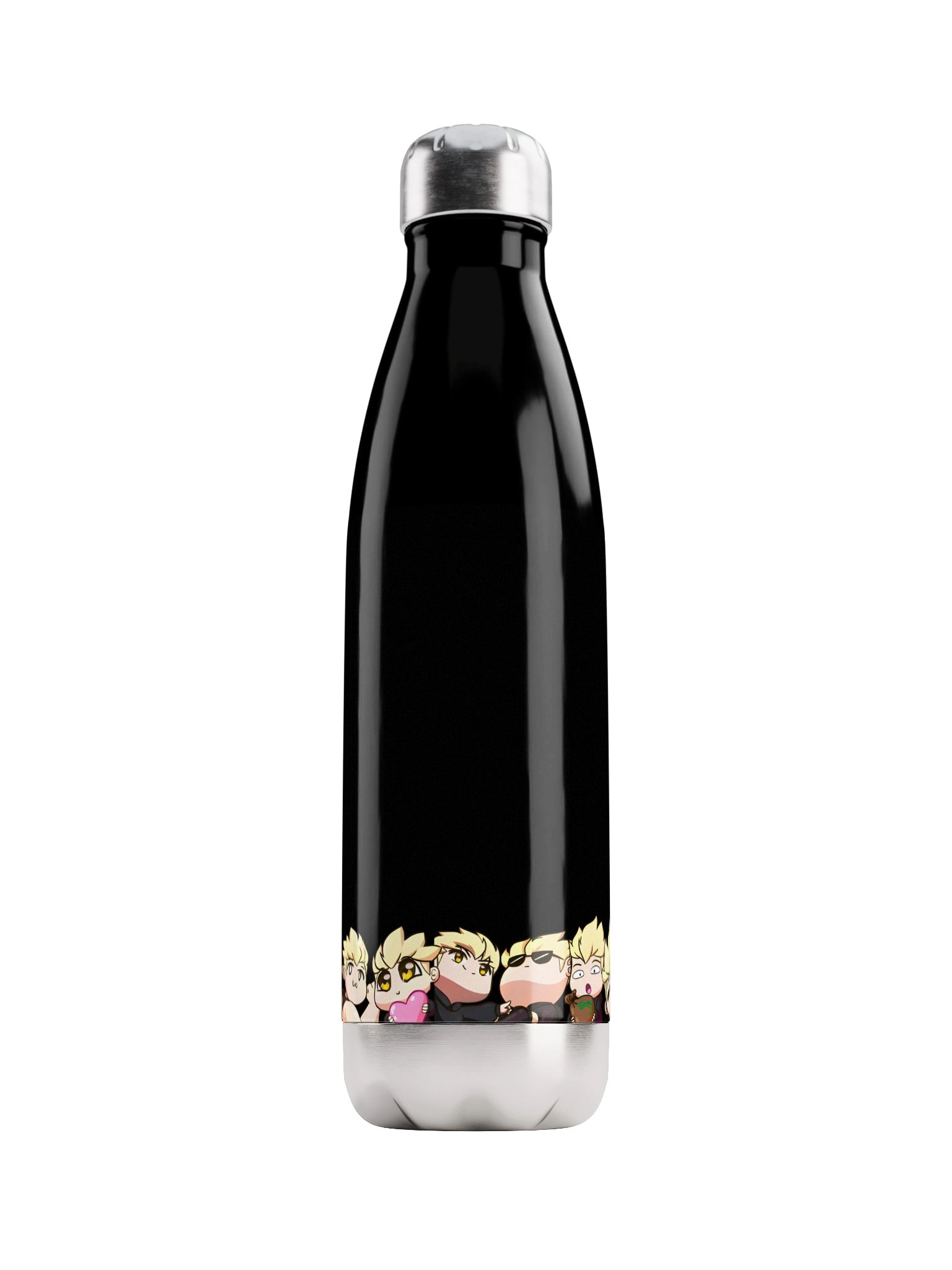 Stainless Steel Water Bottle | All Emotes | Black product image (1)