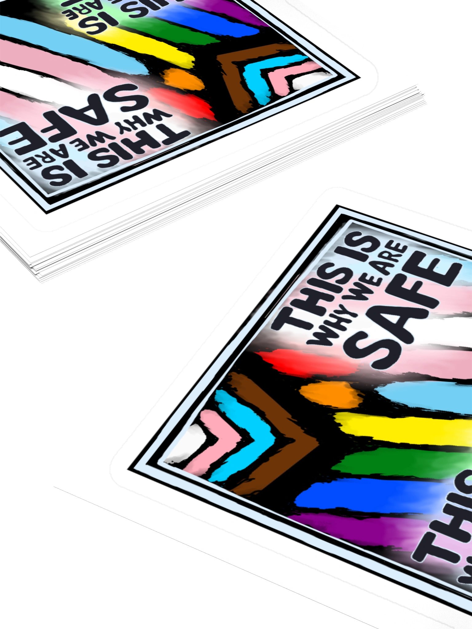 Progress Flag + Trans Flag Sticker product image (4)