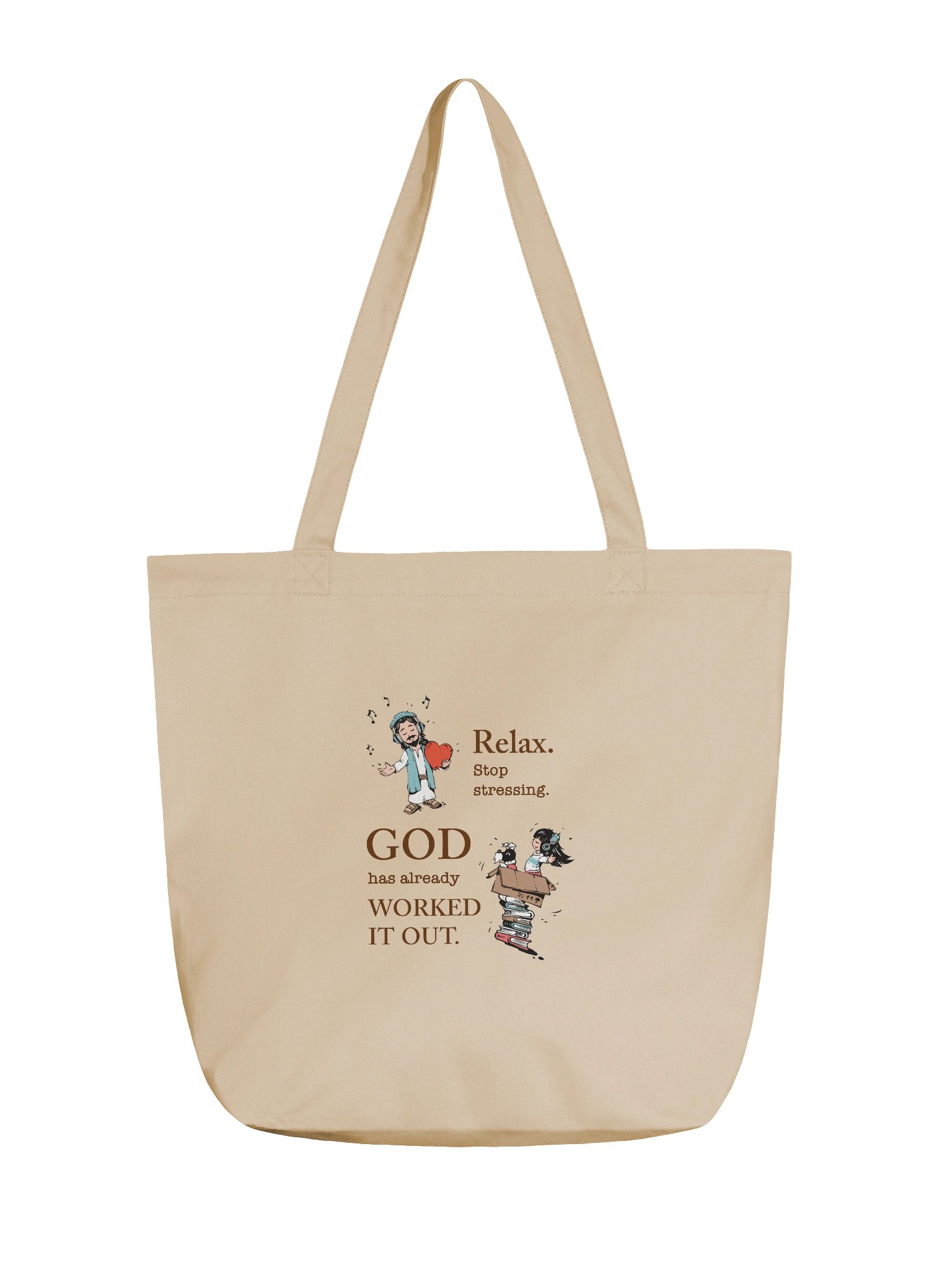 "God worked it out" eco-friendly tote bag product image (1)