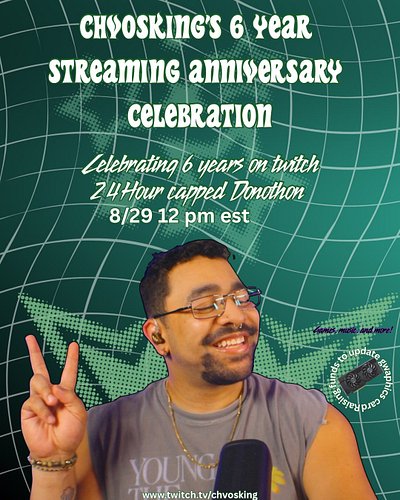 Well well well! We've been doing this thing for a long time now! 6 years of streams and memories and I️ can't wait to celebra...
