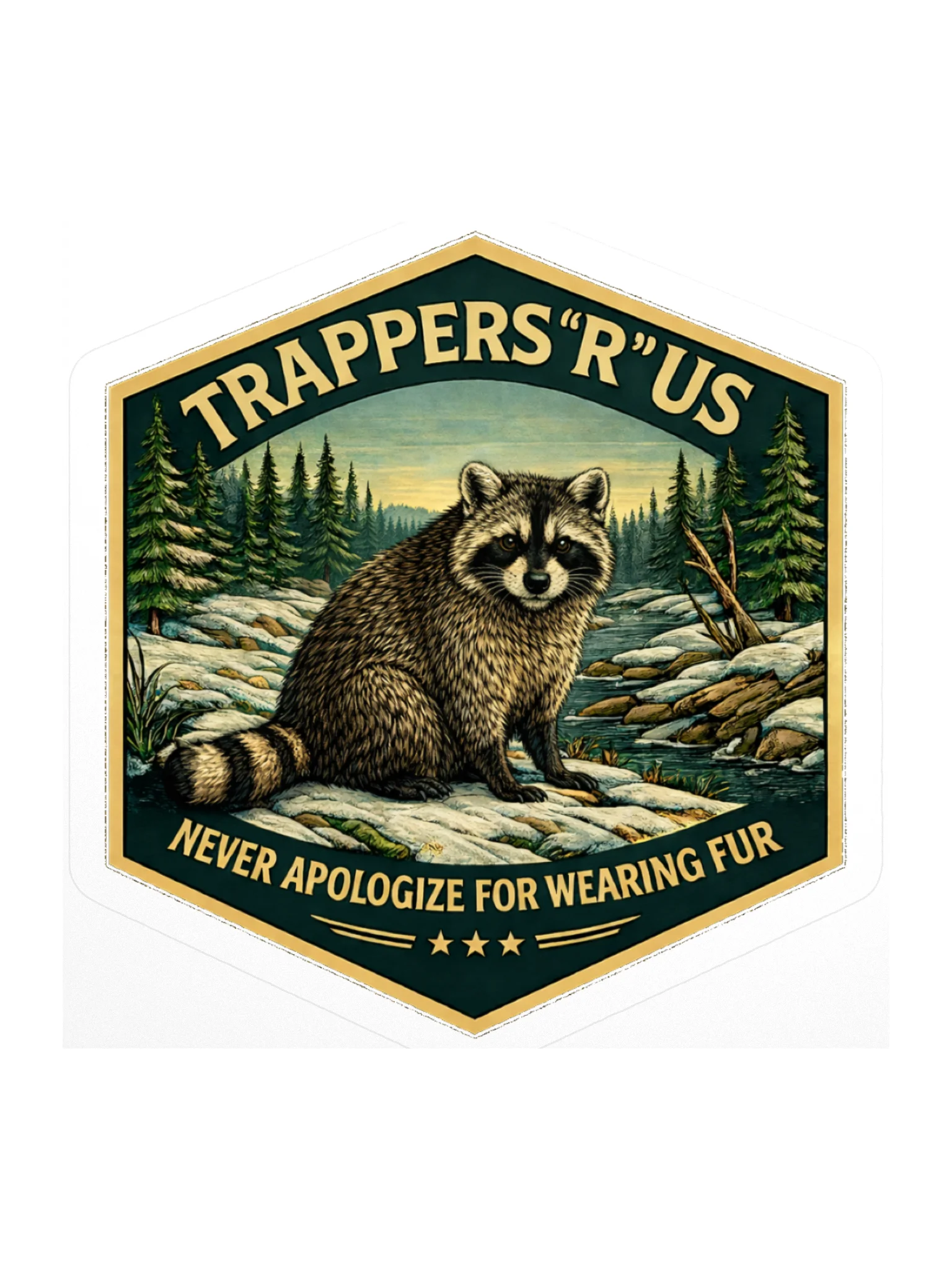 Sticker - Never Apologize - Raccoon product image (1)