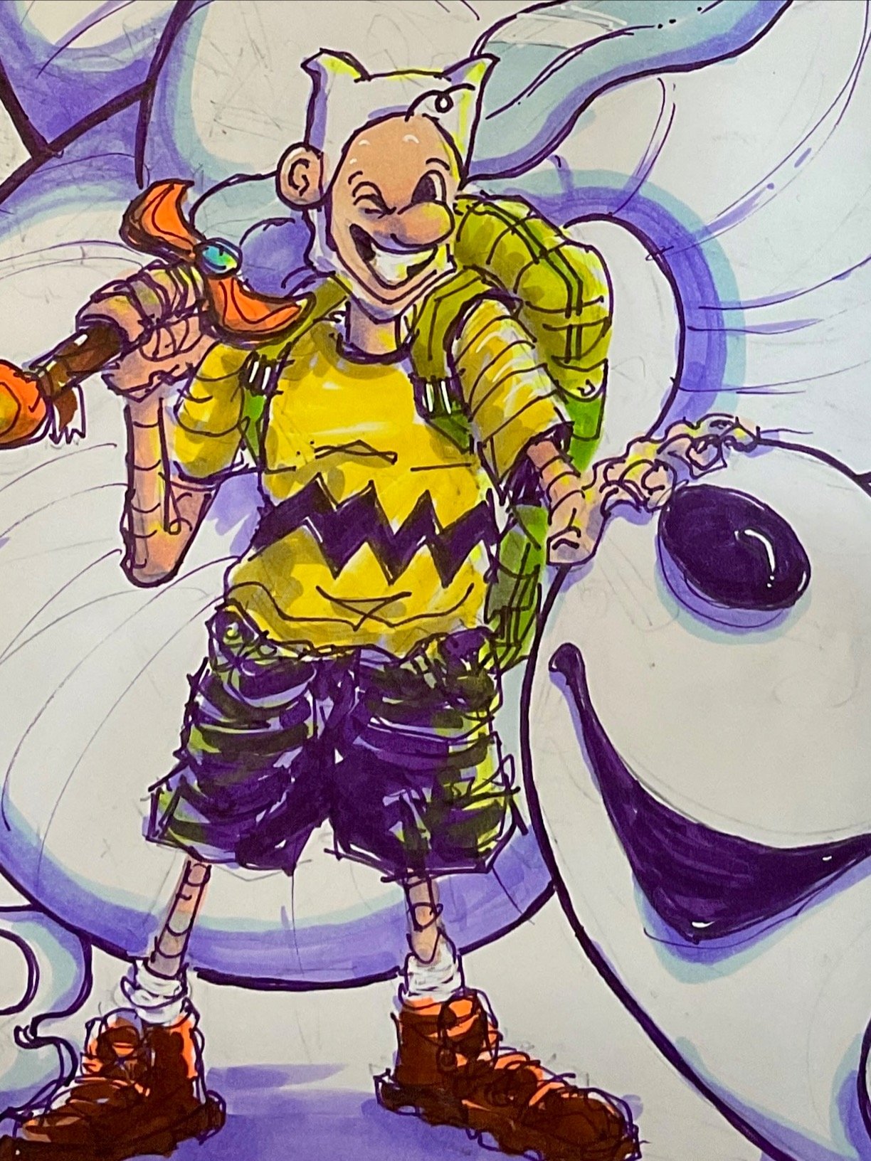 Adventure Time/Charlie Brown Mashup - Original Artwork product image (1)