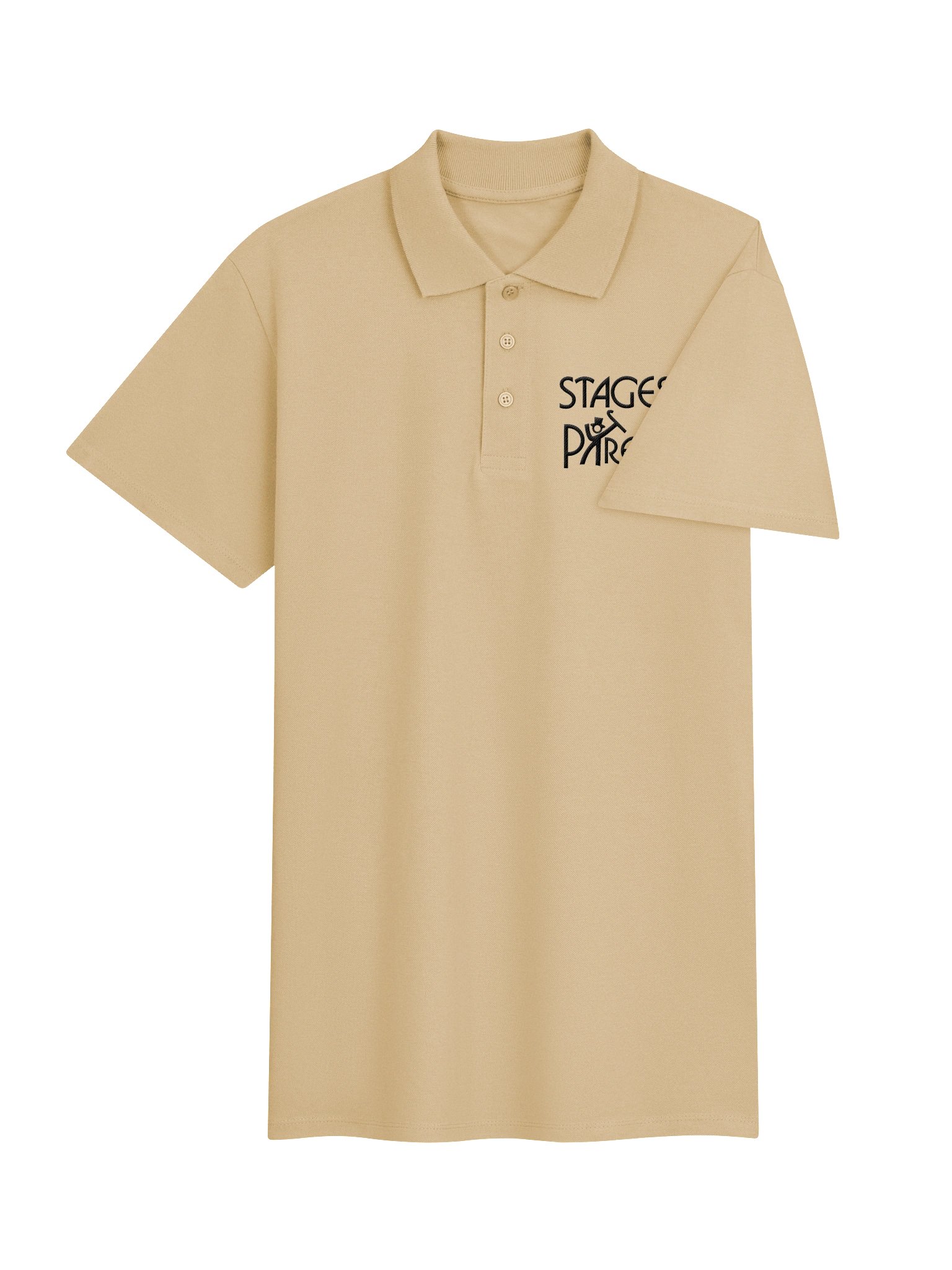 Unisex Light Polo Shirt - Black Embroidered "Stages Parent" product image (18)