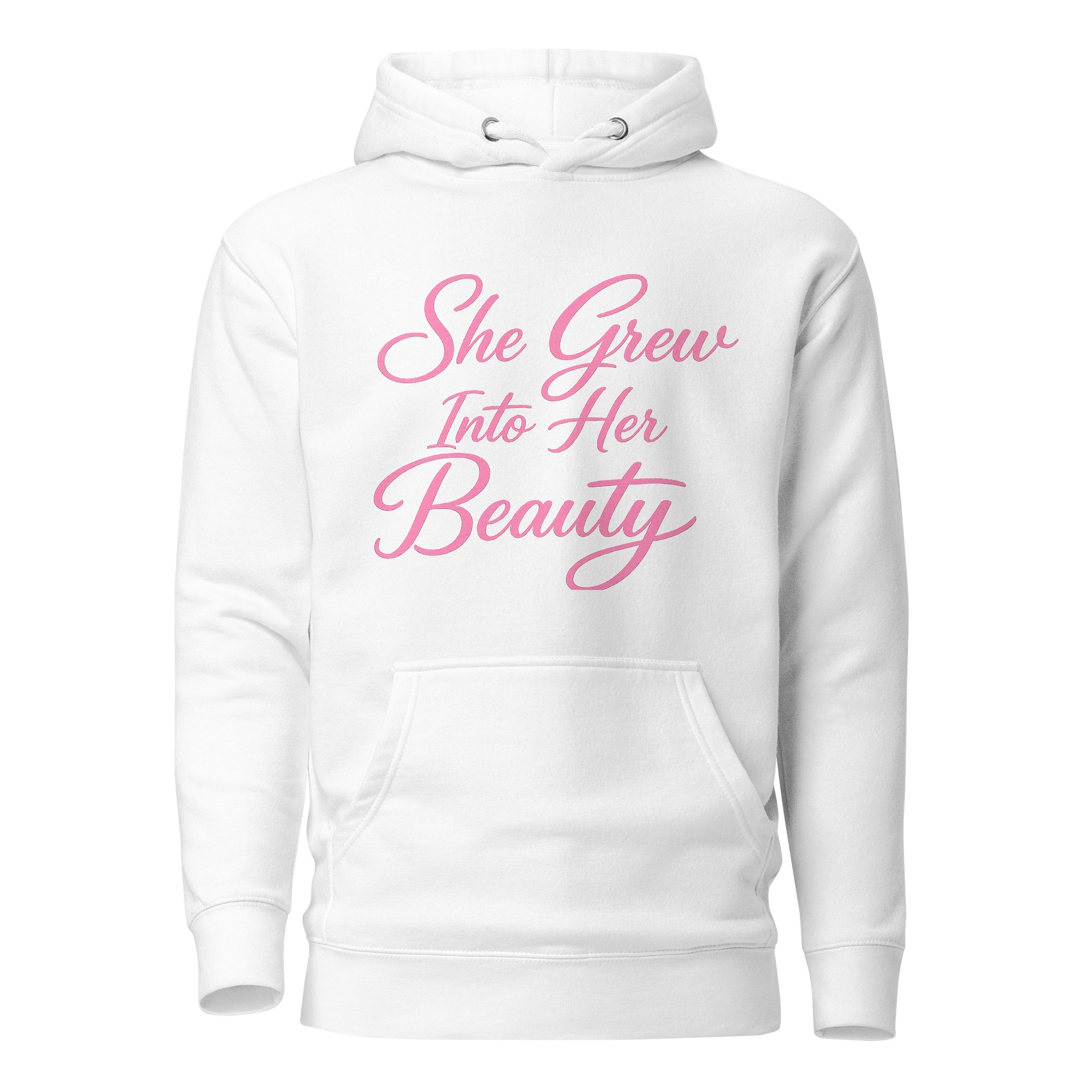 She Grew Into Her Pretty – Feminine Growth Hoodie product image (1)