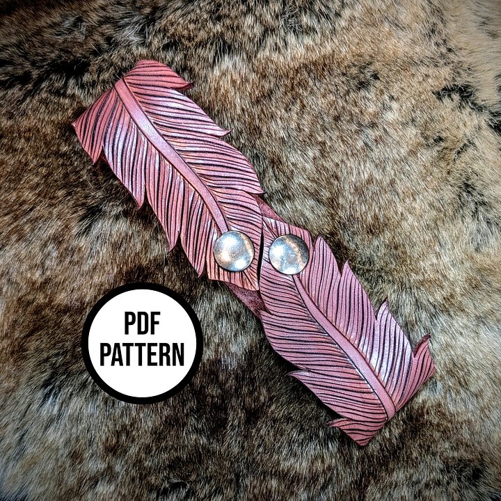 Leather Feather Belt Loop - PDF Pattern for Leathercraft product image (2)