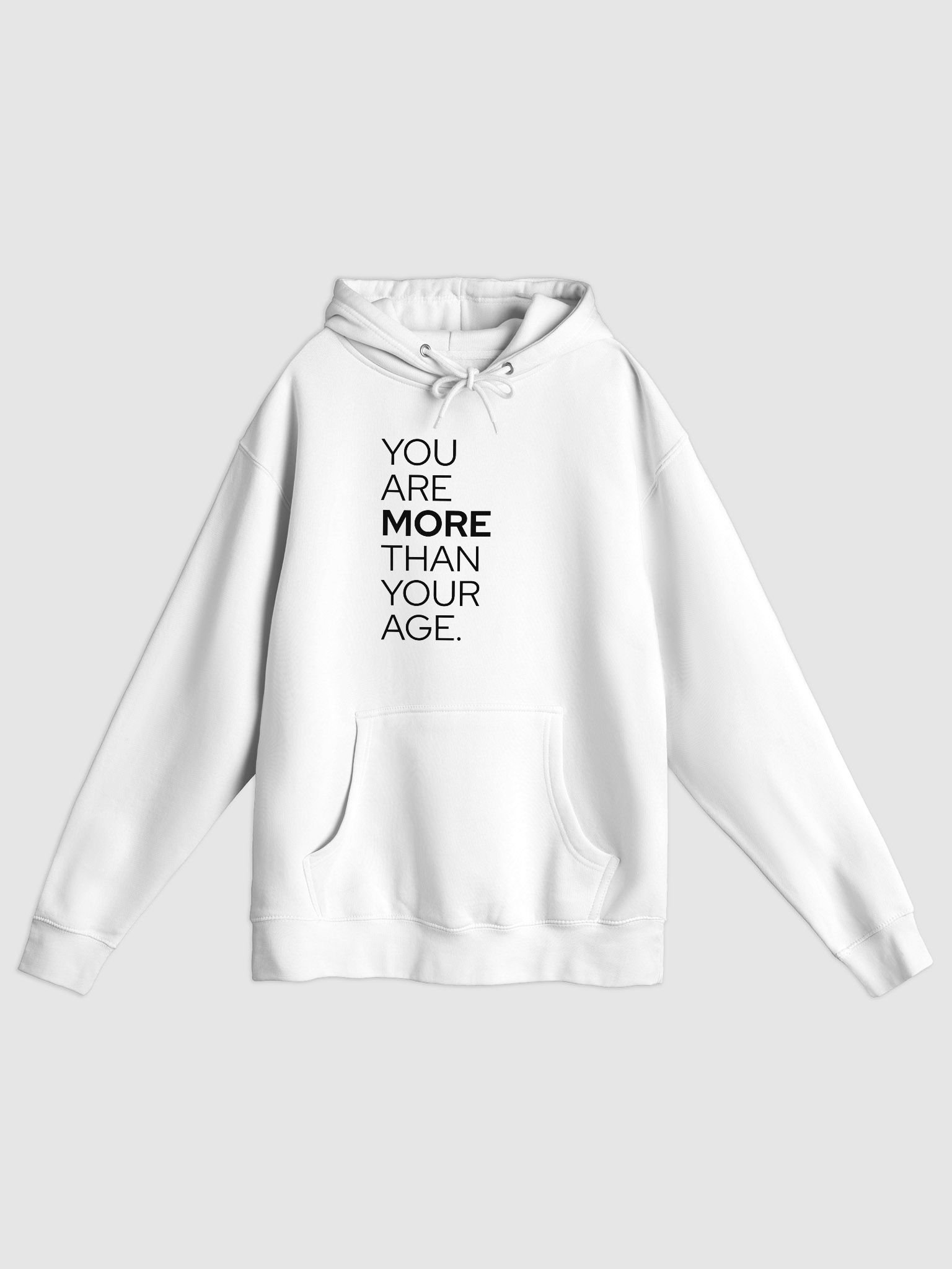 MTYA White Hoodie Black Letters product image (1)