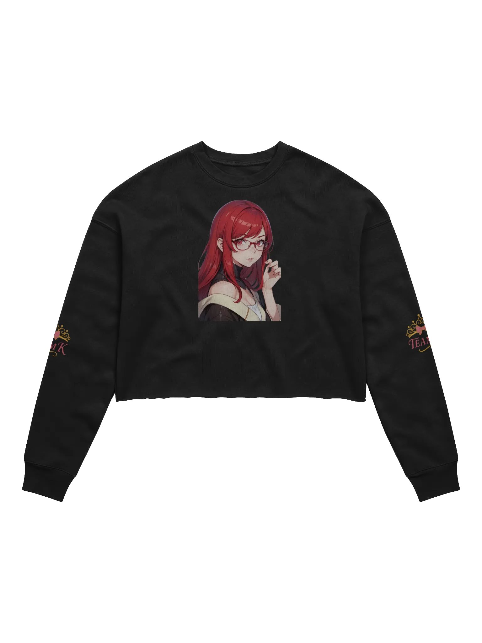 (Red WAIFU) K Crop Sweatshirt product image (1)