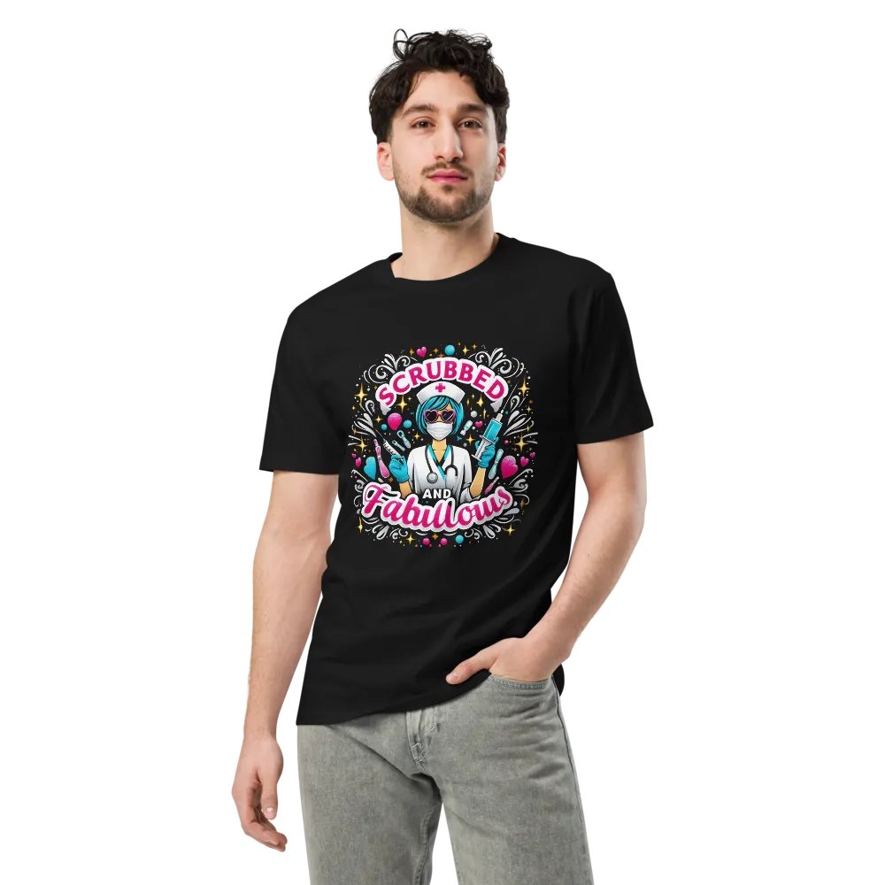 Fabulous Nurse Illustrated Premium T-Shirt product image (5)