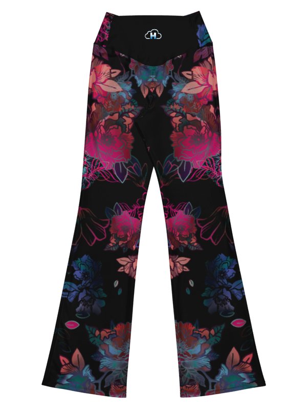 Black lace-flare leggings product image (7)