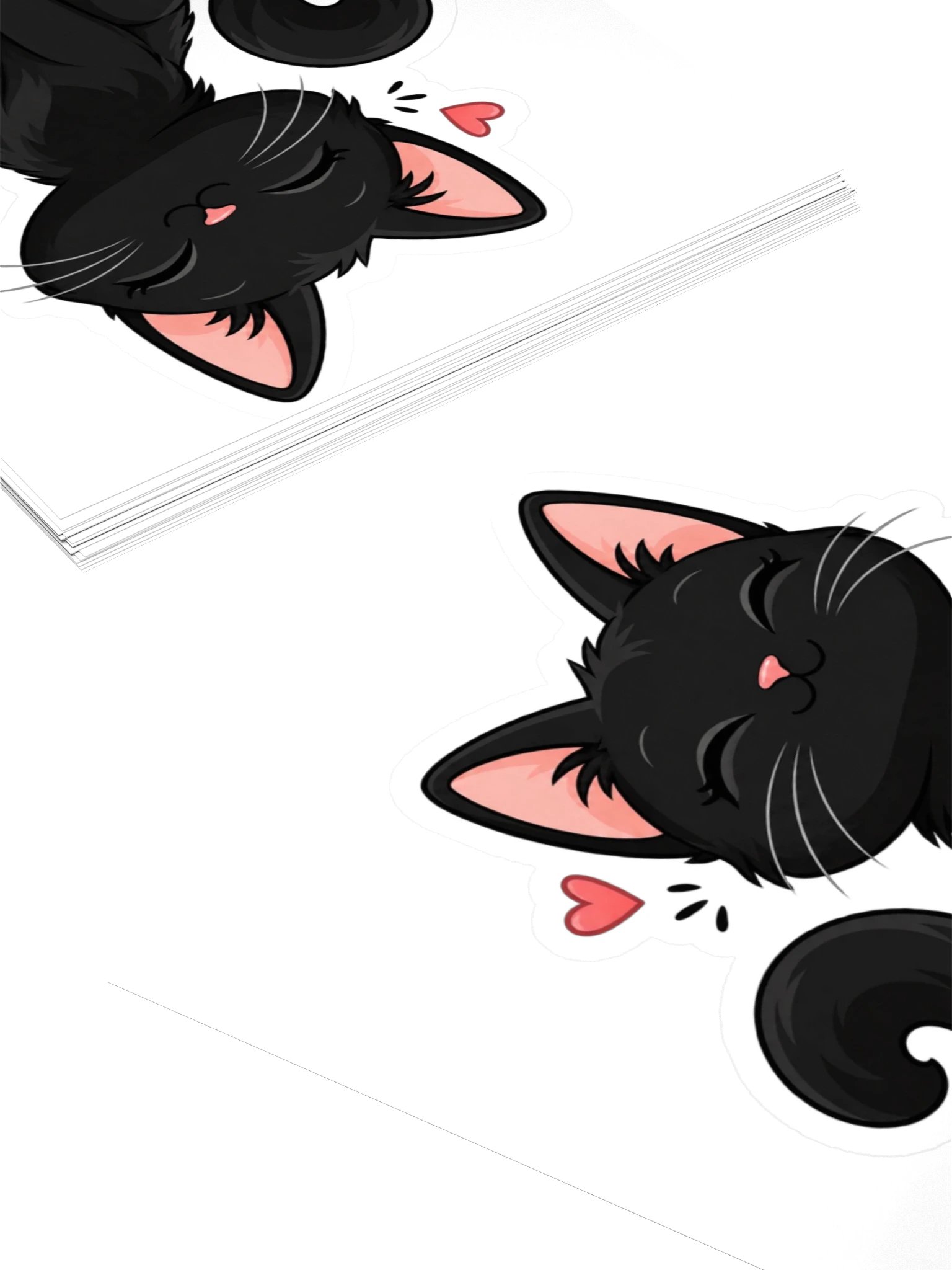 Black Cat Water Bottle Sticker | Cute Kitty Vinyl Decal product image (4)