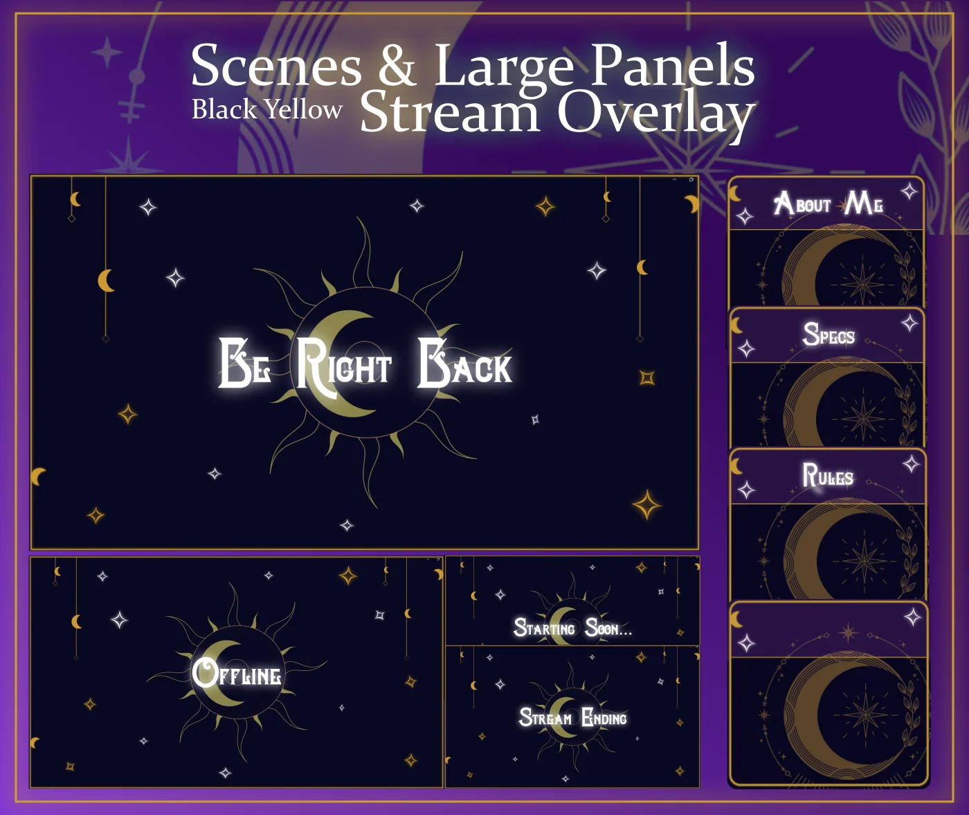 Left Overlay FREE SIMPLE Dark STREAM OVERLAY Celestial, Dark overlay pack, Celestial ...