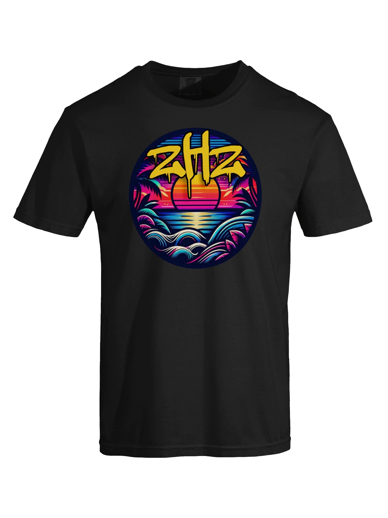 Z Frequency Retro Neon Sunset Tee product image (40)