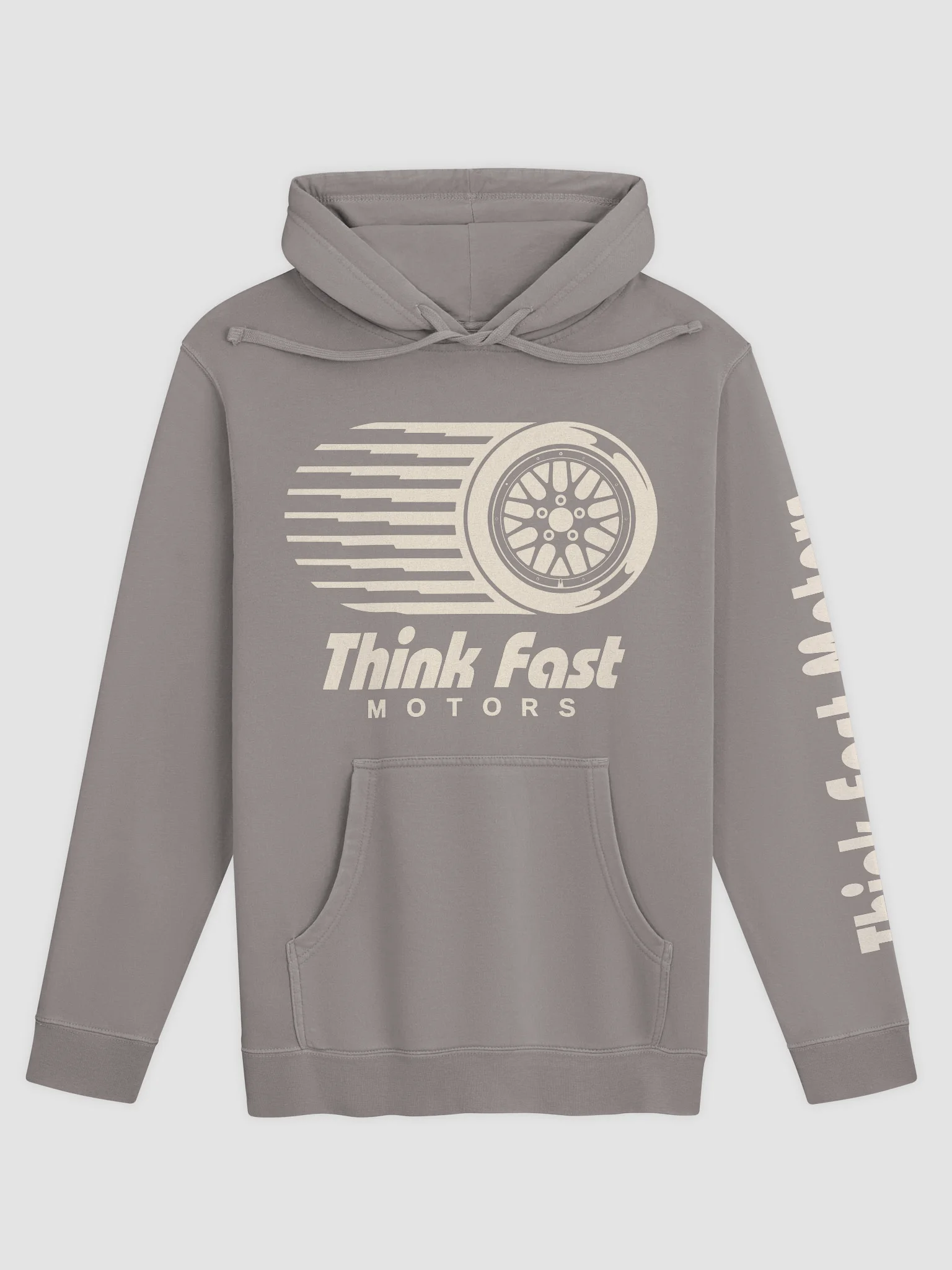 Think Fast Motors Speed Wheel Hoodie - Cement product image (1)