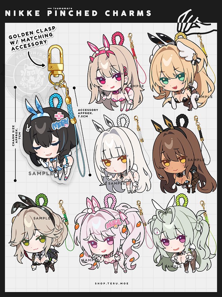 【PREORDER】NIKKE Pinched Acrylic Charms product image (1)