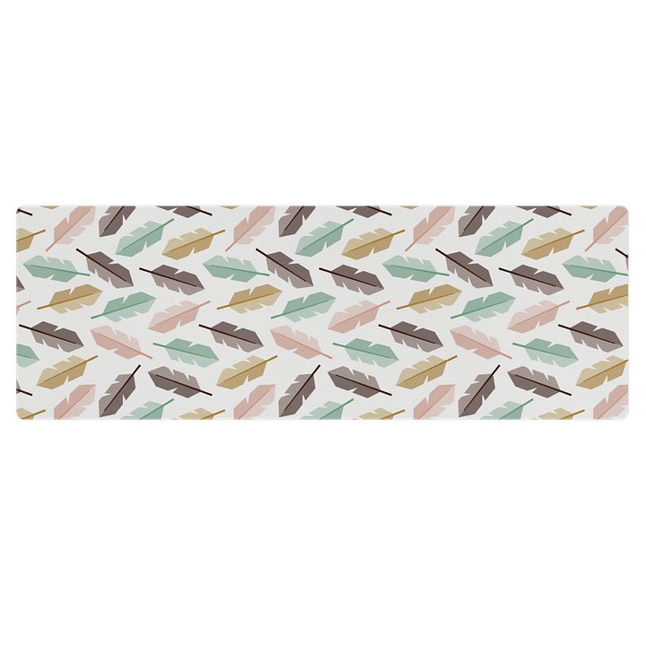 Mid-Century Modern Feathers Yoga Mat product image (1)