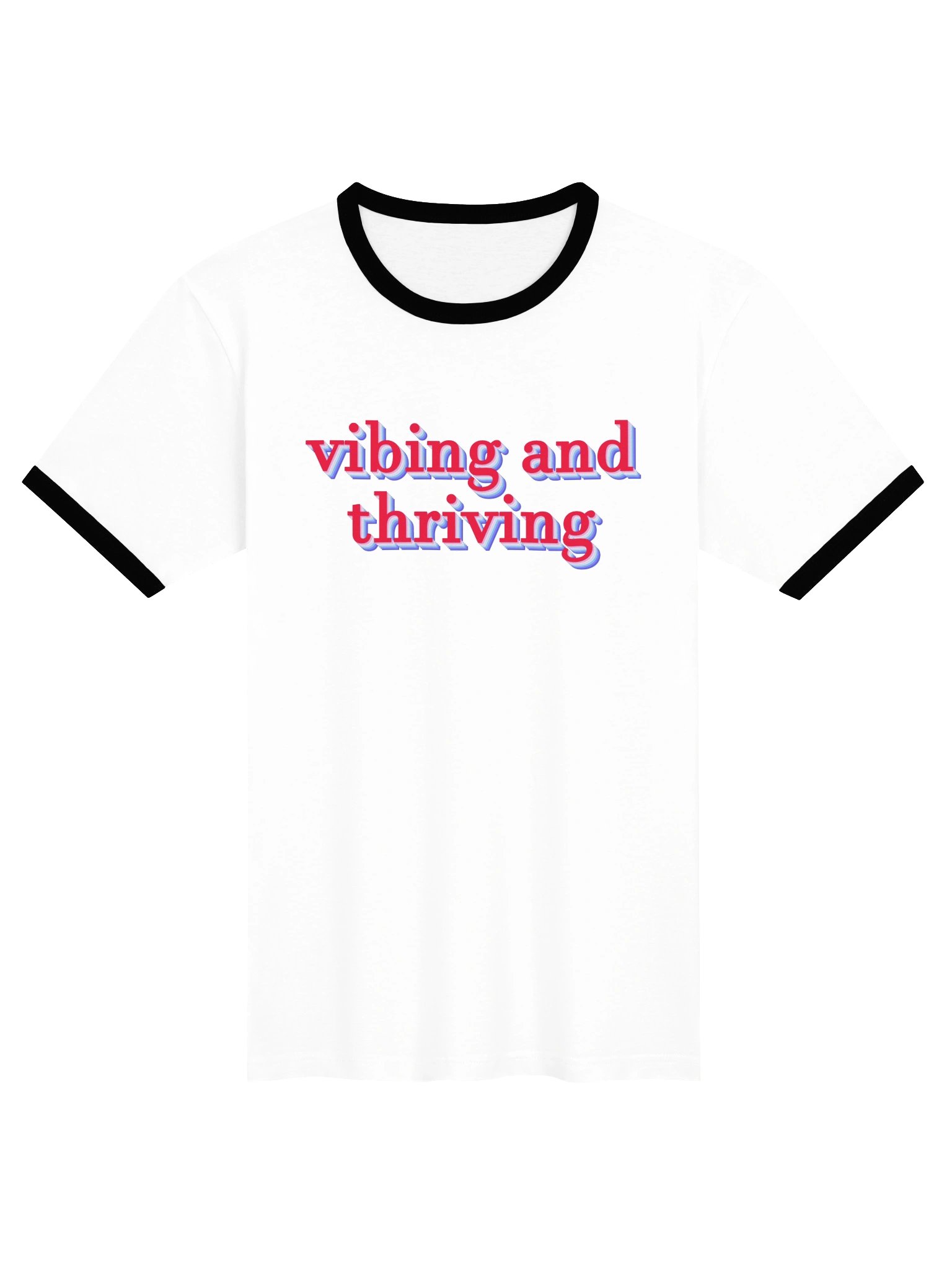 vibing and thriving ringer tee product image (1)