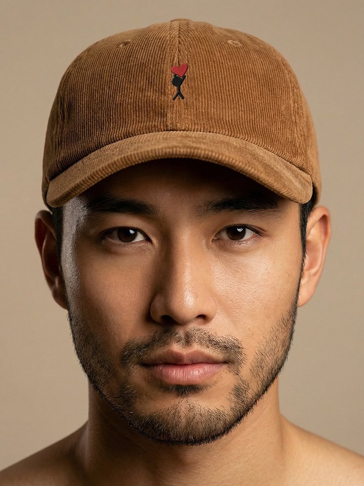 Embroidered Corduroy Cap with Heart // The Classy Edition product image (2)