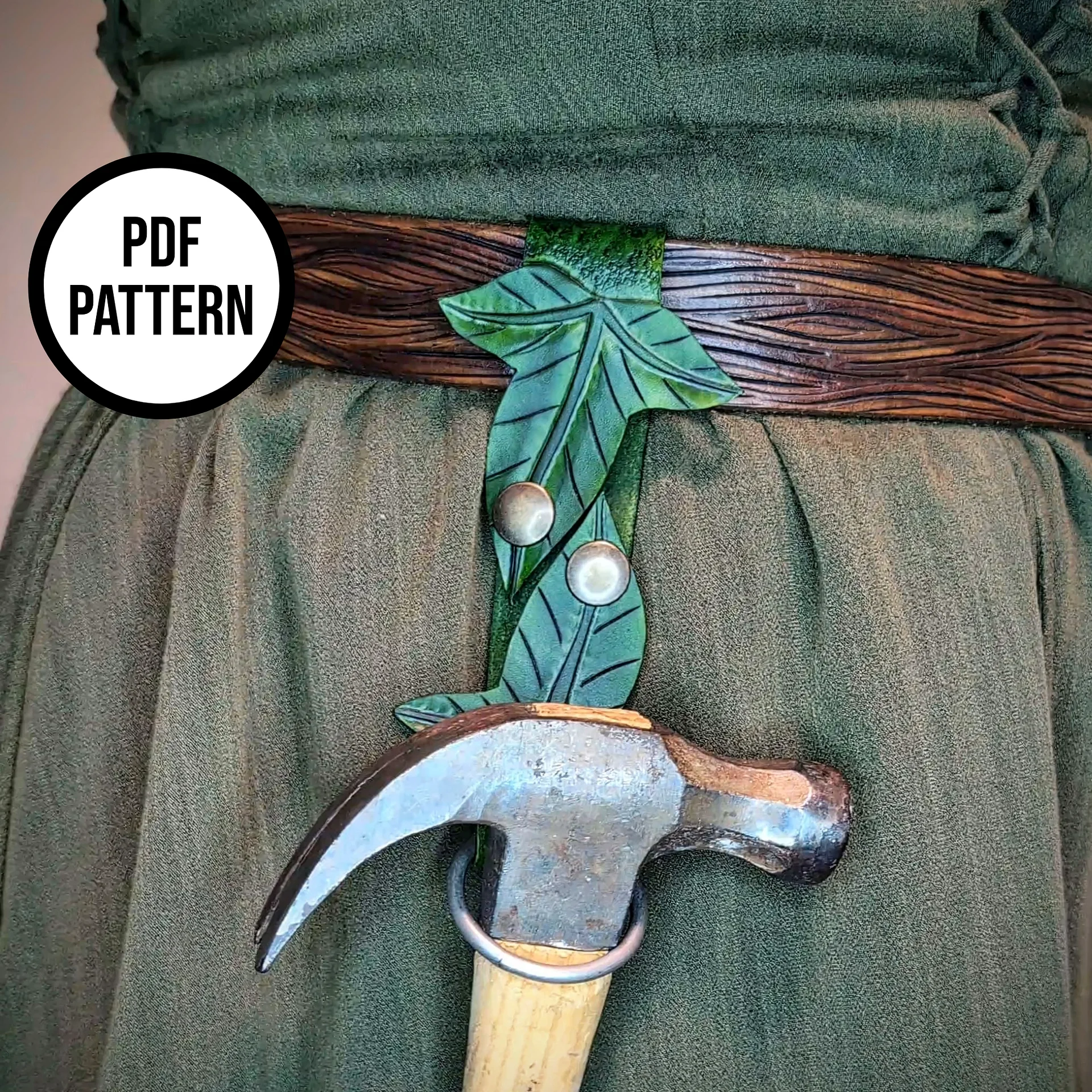 Leather Mallorn Leaf Belt Loop - PDF Pattern for Leathercraft product image (3)
