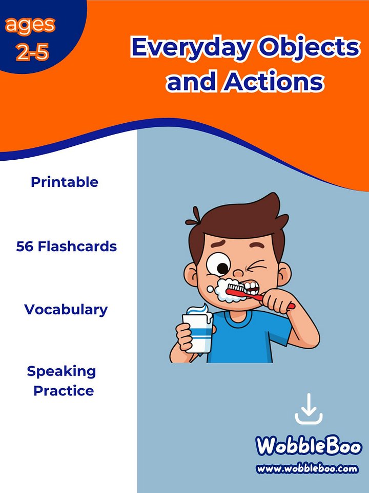 Kids Flashcards: Everyday Objects and Actions product image (1)