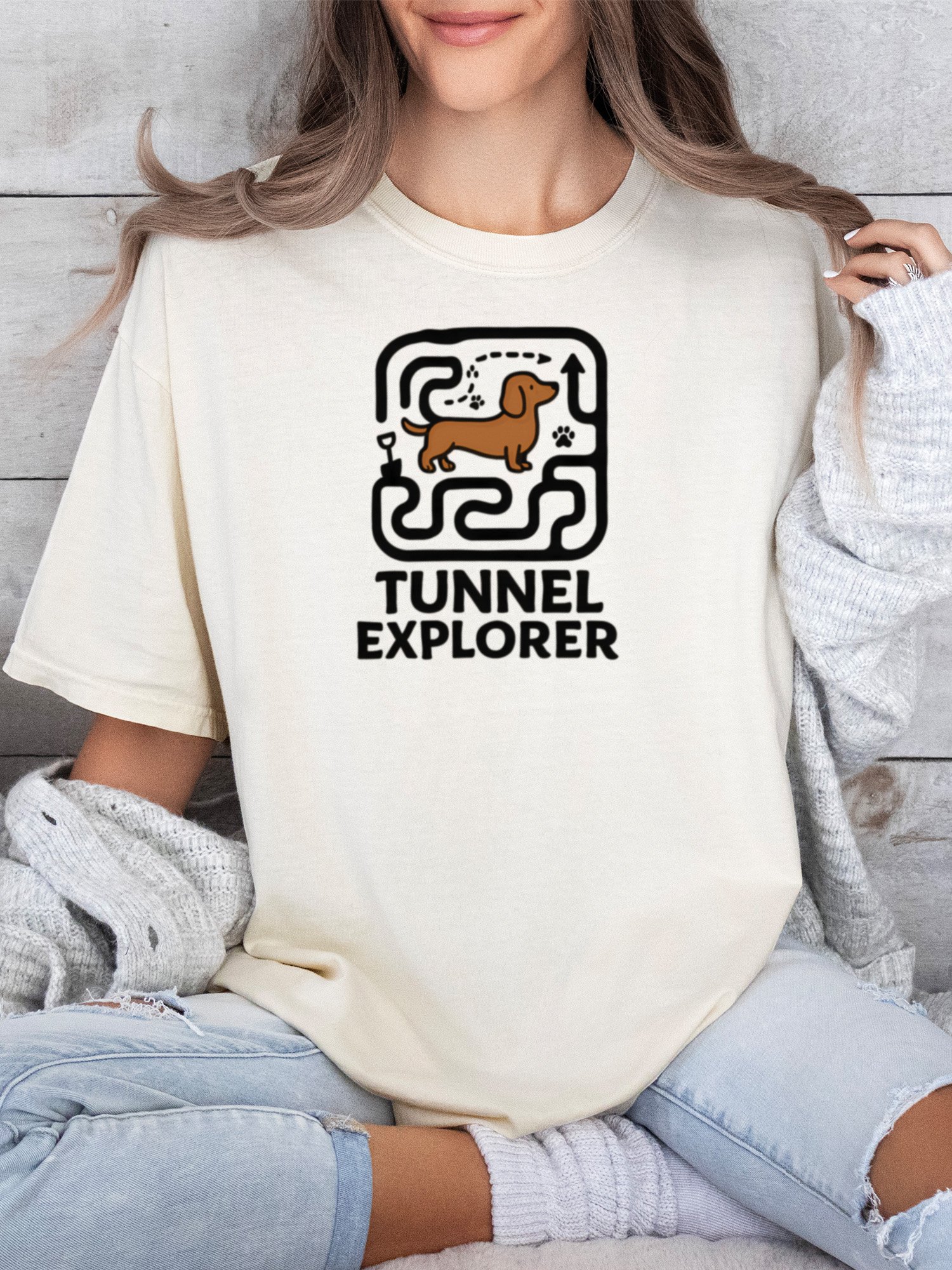 Tunnel Explorer (Dachshund) Tee product image (1)
