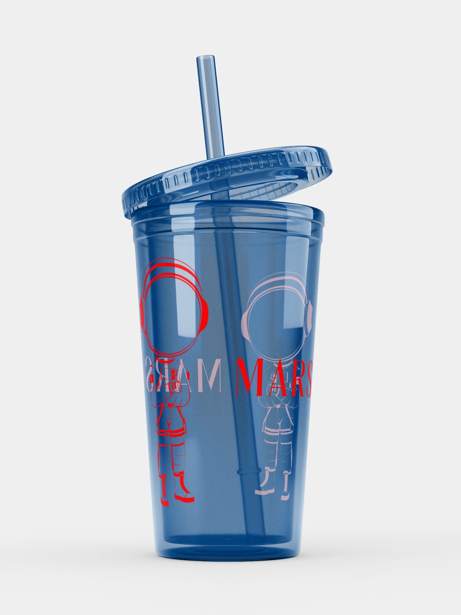 MARS Astronaut Tumbler in Blue & Clear Colors product image (5)