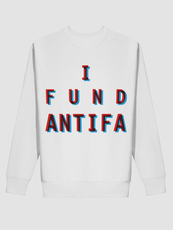 I FUND ANTIFA Red Blue Sweater product image (2)