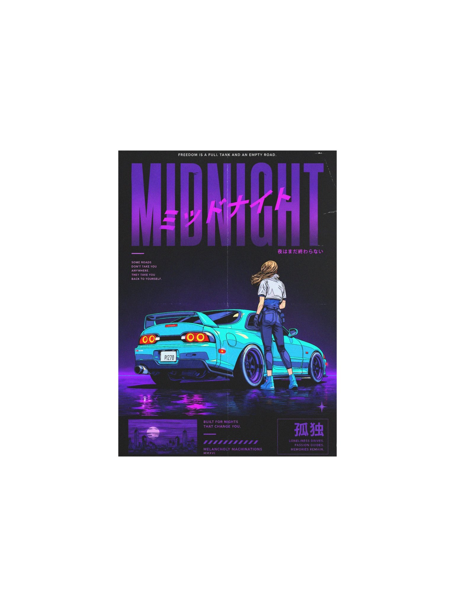 MIDNIGHT Neon Street Racing Poster product image (2)