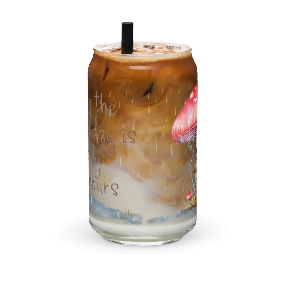 Passing Clouds: Weathering the Storm Glass Can | 16oz | Elegant Drinkware product image (11)