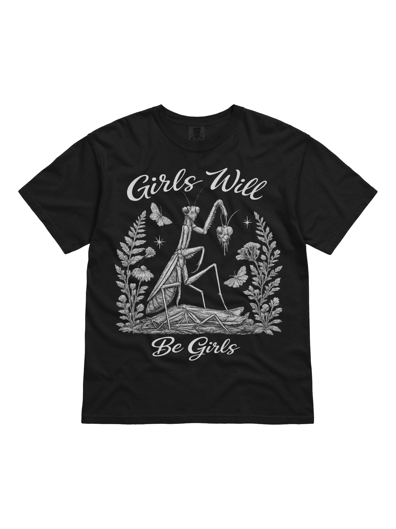 Girls Will Be Girls Mantis T-Shirt | Dark Botanical product image (7)