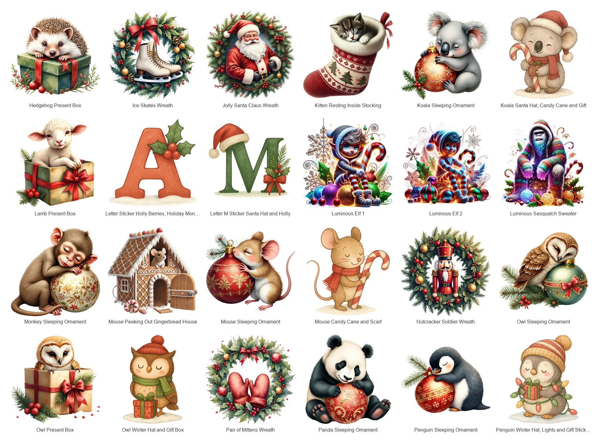 Christmas PNG Bundle | 118 Designs | Commercial Use | Sublimation Clipart product image (4)
