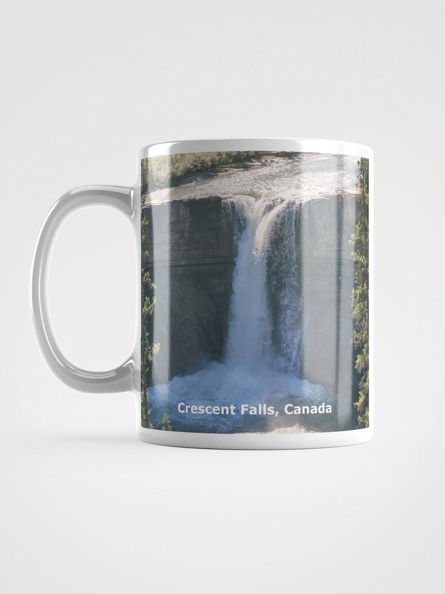 White Glossy Mug - Crescent Falls product image (6)