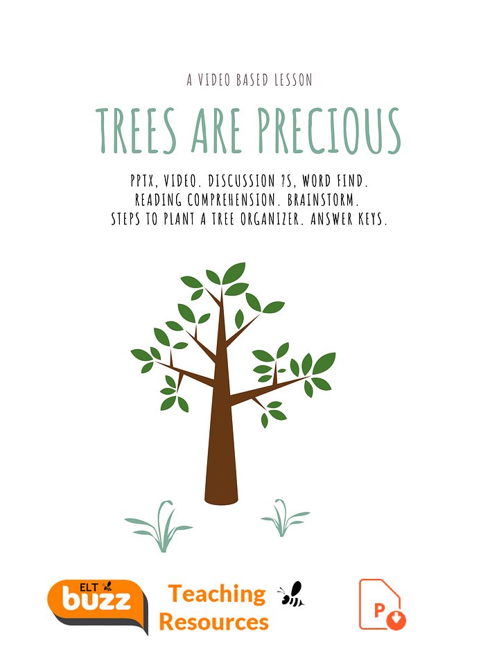 Trees. Earth's Lungs. PPTx. Discussion. product image (1)