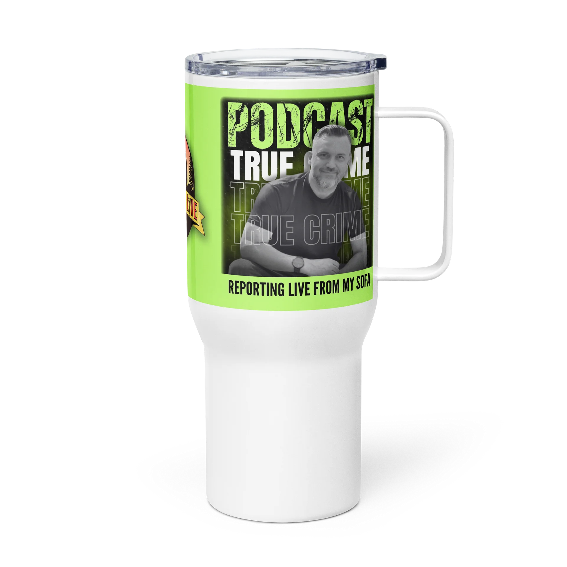 Reporting Live From My Sofa Podcast Travel Mug product image (6)