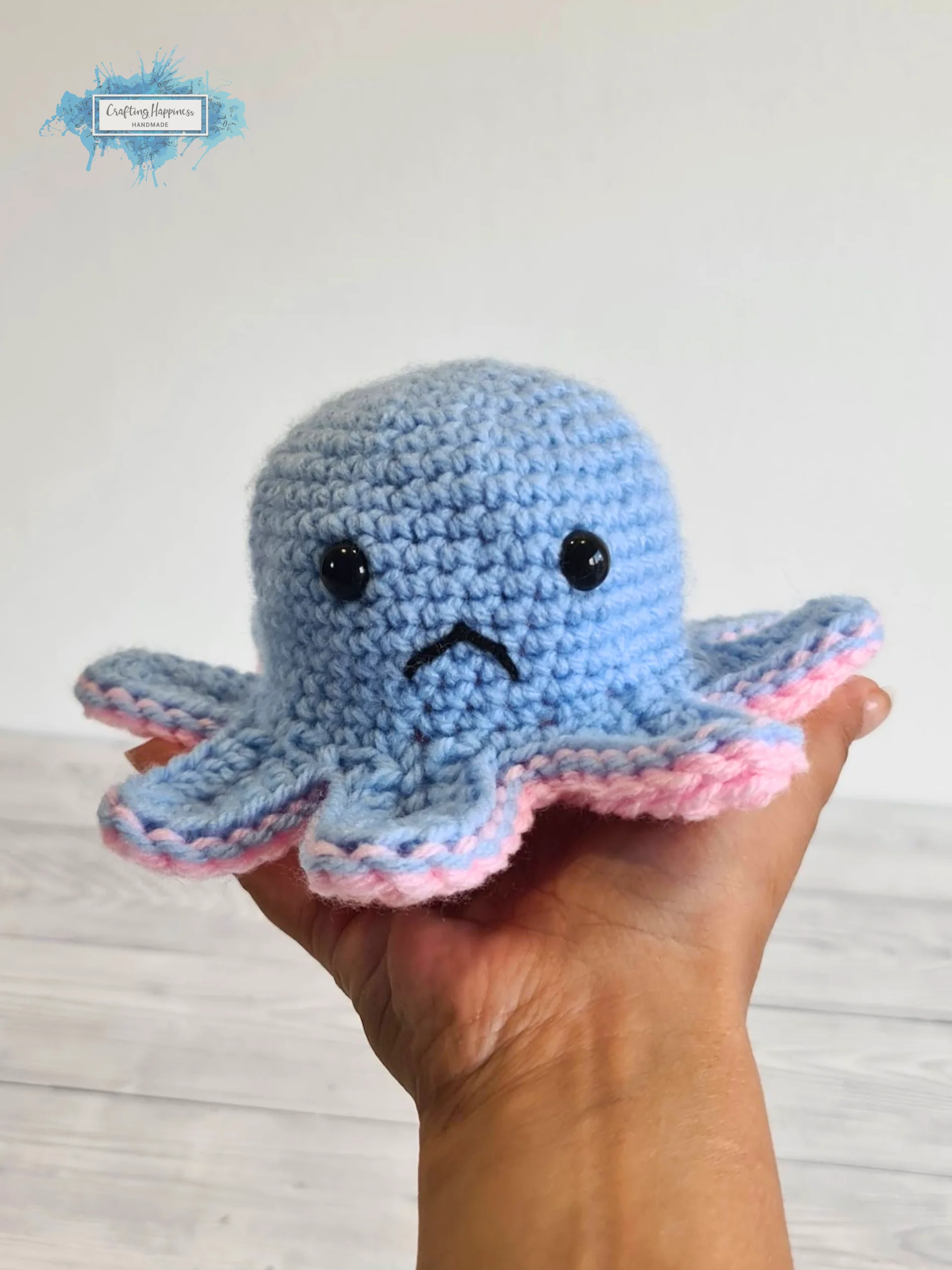 Reversible Amigurumi Crochet Pattern Bundle – Mood Octopus, Cat & Ghost (PDF Pattern) product image (4)
