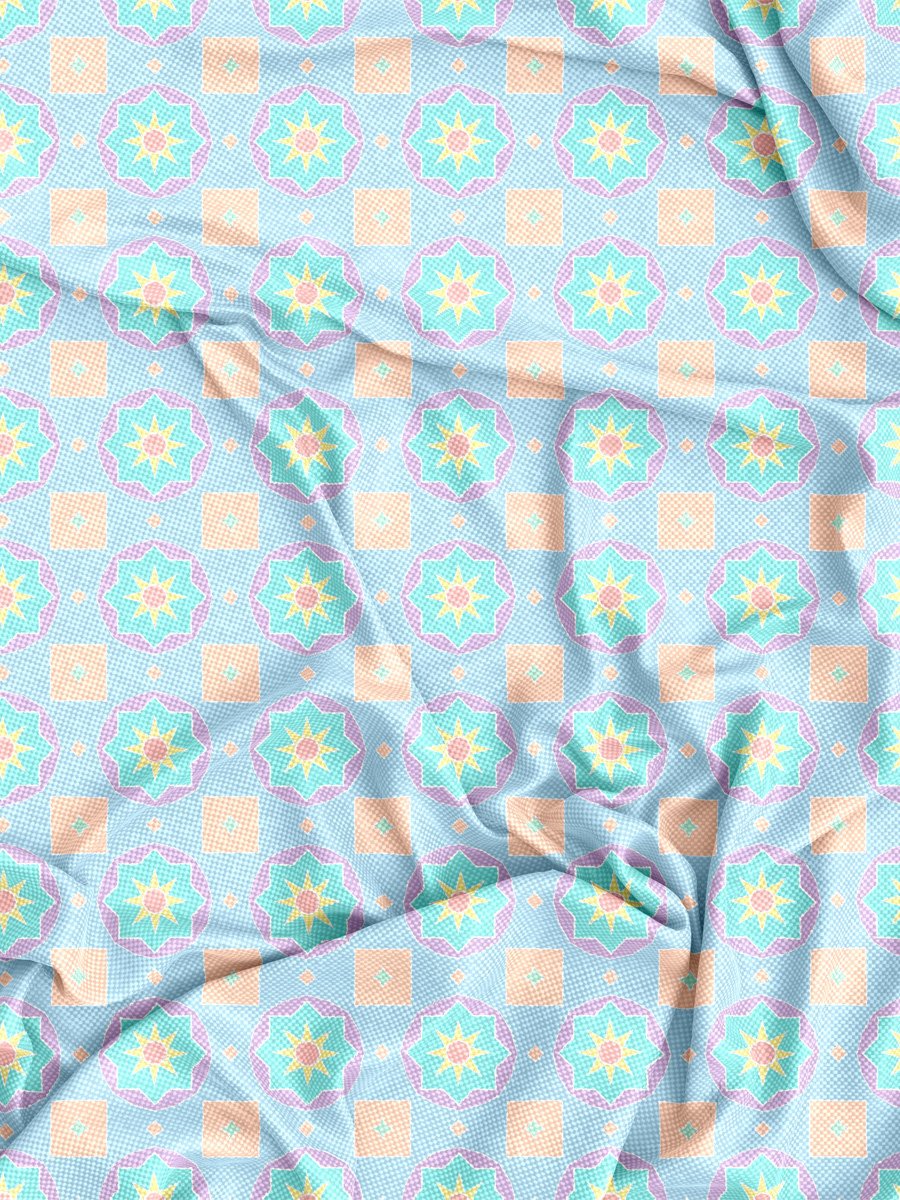 Abstract Pastels Pattern Pack 11 - Coral Blue product image (6)